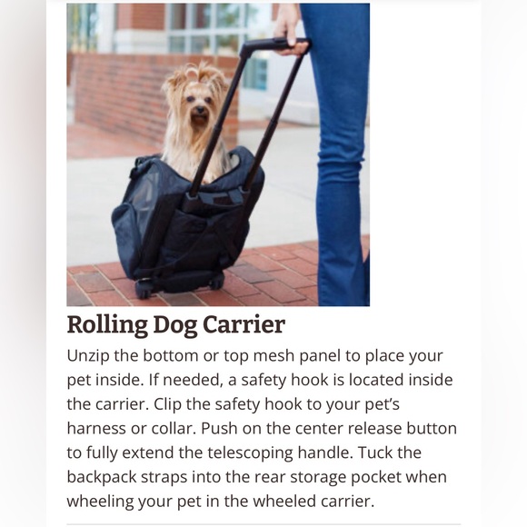 Snoozer Pet products- roll around Travel Dog / Cat carrier backpack 4 in 1 - Picture 11 of 16